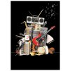 Přání 01080 - 13x18cm, zlatotisk - Music Robot Přání Pro radost
