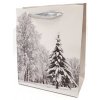 Taška z papíru s glitry 23x18cm - Zima - 02 TIP na vánoční dárky Vánoční obaly