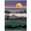 Přání 01167 - 13x18cm, zlatotisk - Car Sunset Přání Pro radost