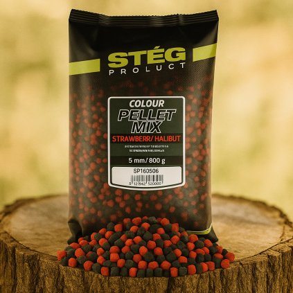 Pllet mix 5mm Strawberry halibut SvětPVA.cz