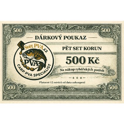 Dárkový poukaz 500 Kč SvětPVA.cz