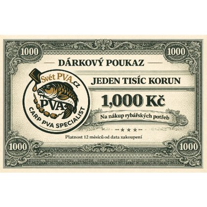 Dárkový poukaz 1000 Kč SvětPVA.cz