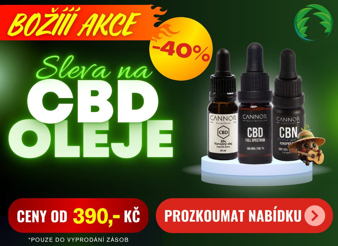 Akce CBD oleje 40% sleva