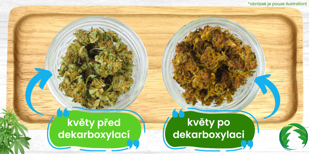 dekarbonizace CBD konopí