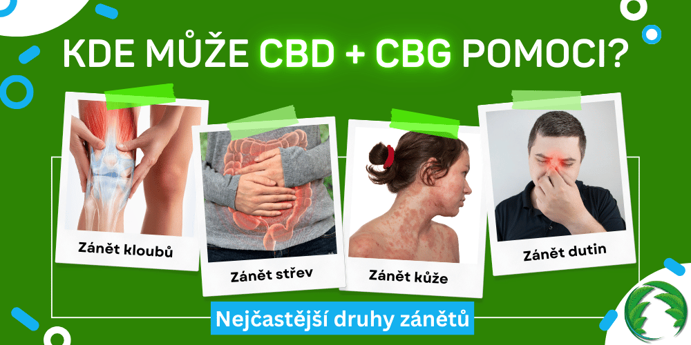 CBD a druhy zánětů