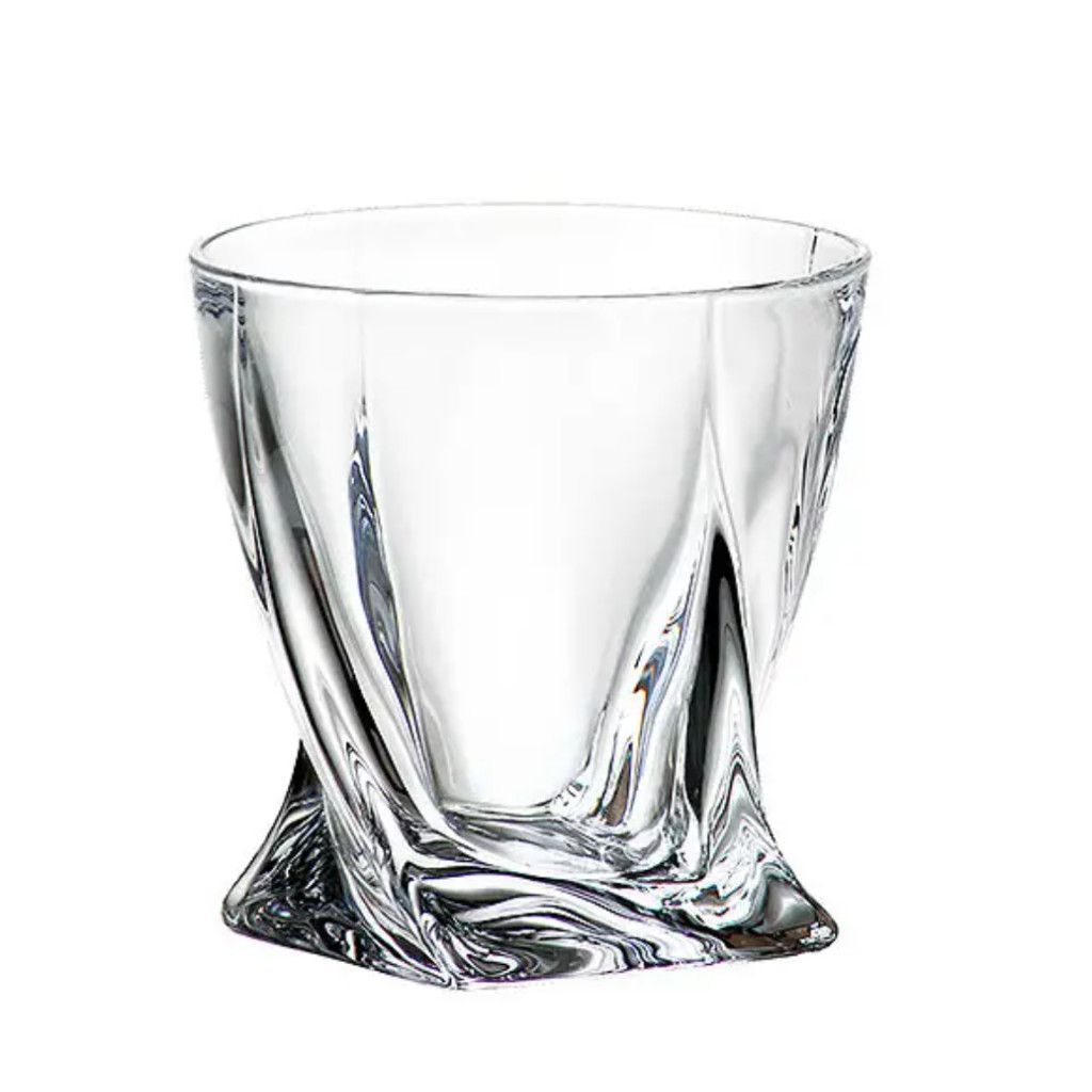Crystalite Bohemia QUADRO sklenice na whisky 340 ml / 6 ks