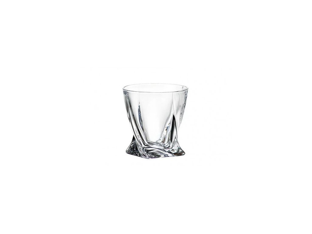 Crystalite Bohemia QUADRO sklenice na whisky 340 ml / 6 ks