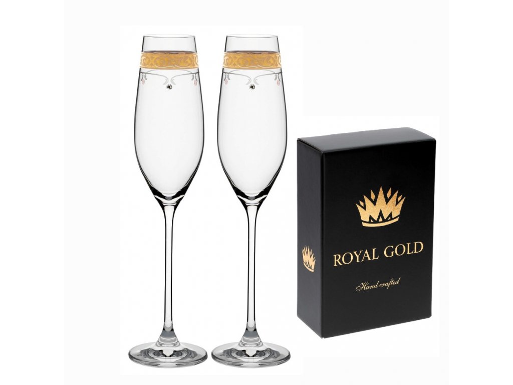 Royal Gold sklenice na šampaňské 210 ml