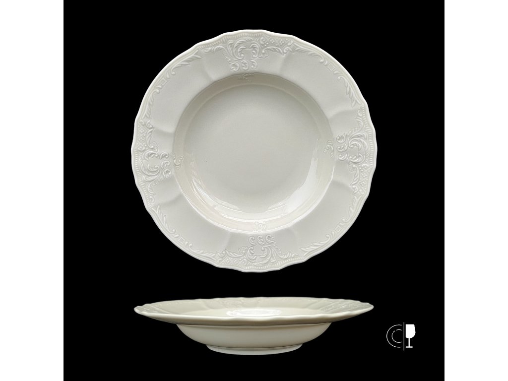 Thun 1794 BERNADOTTE talíř hluboký ivory 230 mm, II. jakost