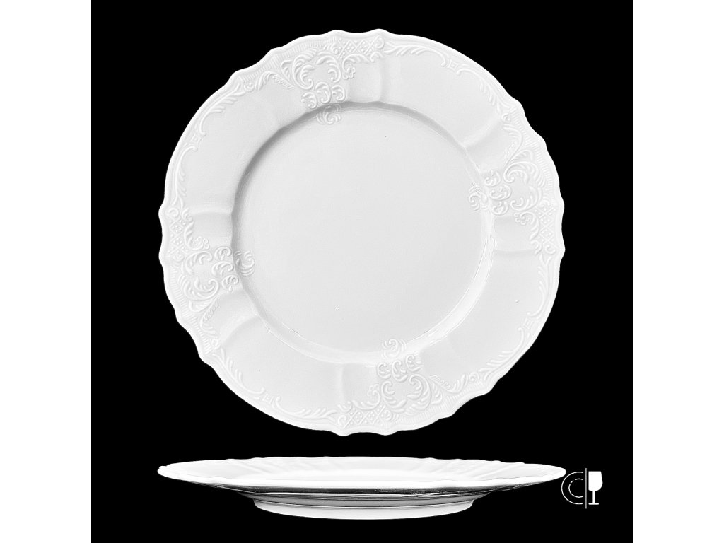 Thun 1794 BERNADOTTE talíř mělký bílý 250 mm, II. jakost