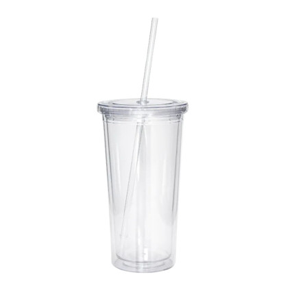 plastový kelímek s brčkem 650 ml