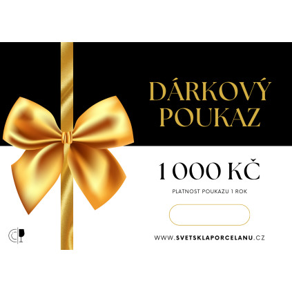 dárkový poukaz 1 000 kč