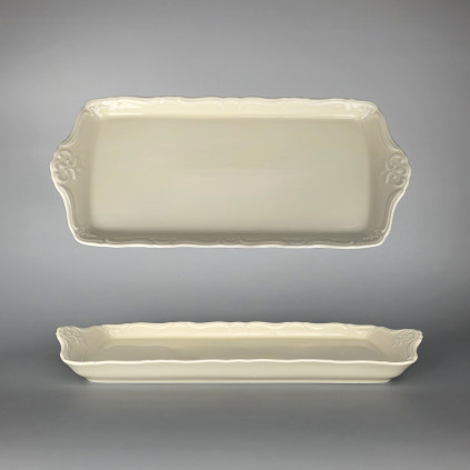 Thun 1794 MARIE LOUISE servírovací podnos 4-hranný ivory 380 mm, II. jakost