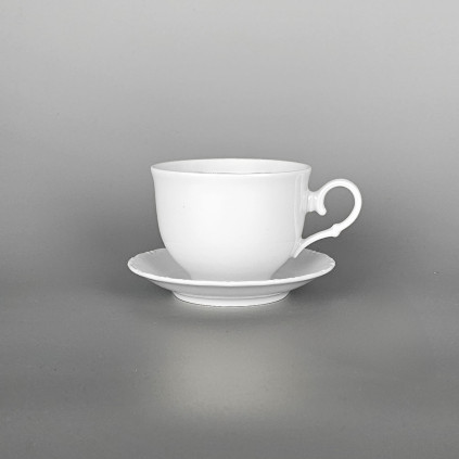 Thun 1794 OPHELIA šálek cappuccino nízký s podšálkem bílý 200 ml, II. jakost