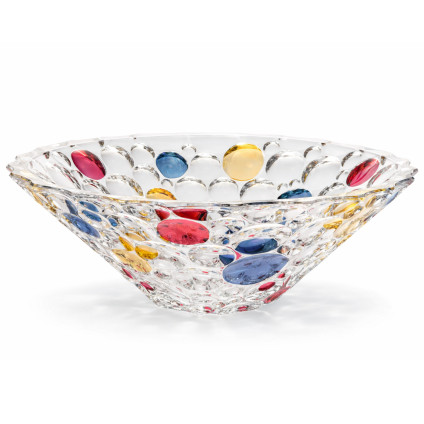 Bohemia Jihlava LISBOA skleněná mísa barevná 300 mm