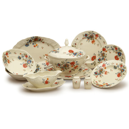 Thun 1794 BERNADOTTE jídelní souprava ivory barevné květy 25 dílná