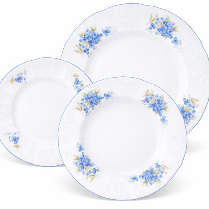 Thun 1794 BERNADOTTE talířová souprava pomněnka 18 dílná