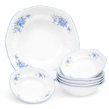 Thun 1794 BERNADOTTE kompotová souprava pomněnka 7 dílná