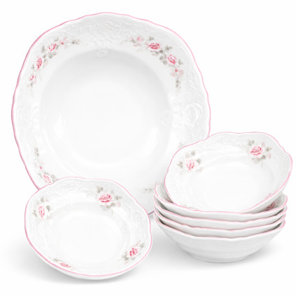 Thun 1794 BERNADOTTE kompotová souprava růžová 7 dílná