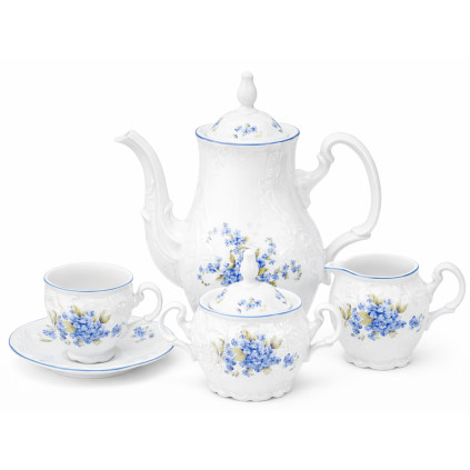 Thun 1794 BERNADOTTE kávová souprava pomněnka 15 dílná