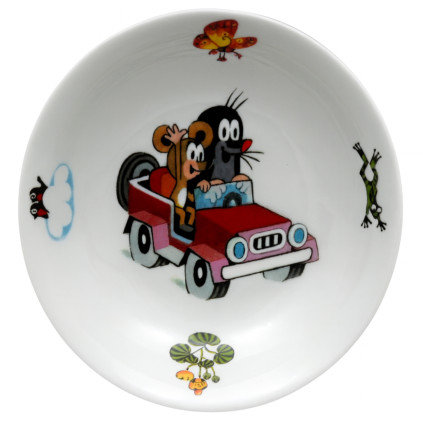 Thun 1794 KRTEČEK a autíčko talíř hluboký 200 mm
