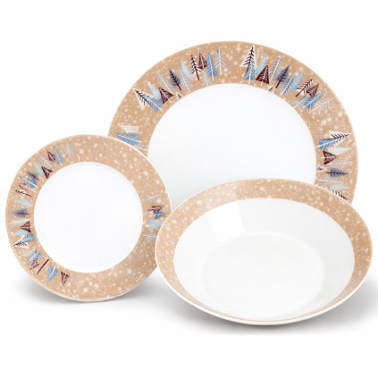 Thun 1794 TOM PRAPOR talířová souprava zimní stromky 18 dílná