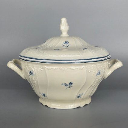 Thun 1794 BERNADOTTE polévková mísa ivory modré růžičky 2500 ml