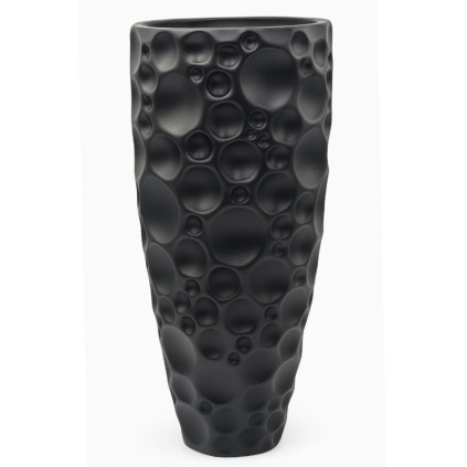 Bohemia Jihlava LISBOA váza černý satén 350 mm