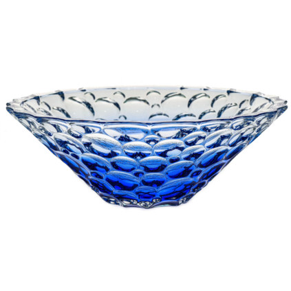 Bohemia Jihlava LISBOA skleněná mísa modrá 300 mm
