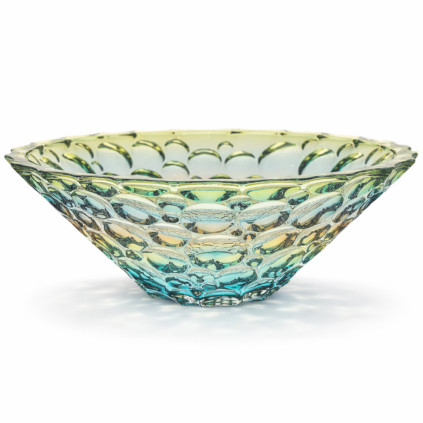 Bohemia Jihlava LISBOA skleněná mísa mix barev 300 mm