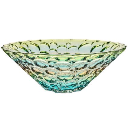 Bohemia Jihlava LISBOA skleněná mísa mix barev 350 mm