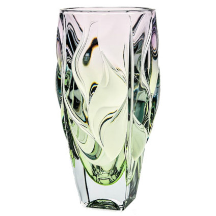 Bohemia Jihlava BAMBOO váza zeleno-fialová 300 mm