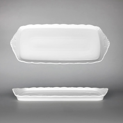 Thun 1794 OPHELIA servírovací podnos 4-hranný bílý 260 mm, II. jakost