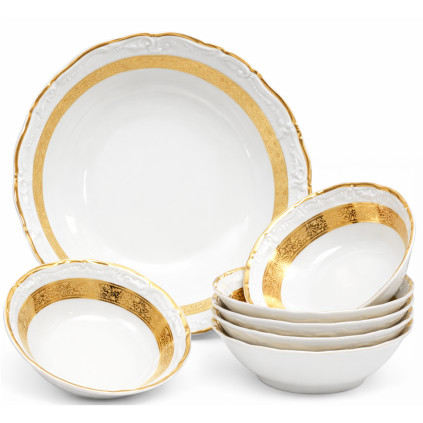 Thun 1794 MARIE LOUISE kompotová souprava zlato 7 dílná