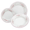 Thun 1794 BERNADOTTE talířová souprava růžová 18 dílná