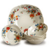 Thun 1794 BERNADOTTE kompotová souprava ivory barevné květy 7 dílná
