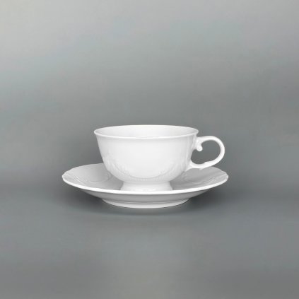 Thun 1794 VICOMTE šálka cappuccino s podšálkou biela 180 ml, II. akosť