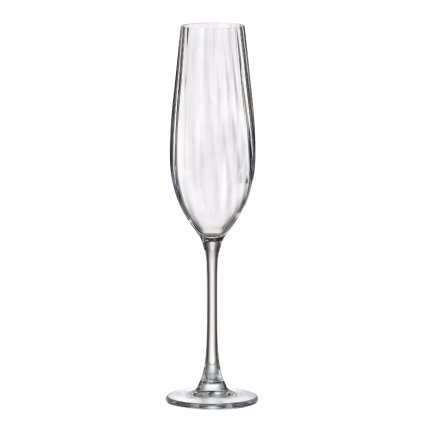 Crystalite Bohemia COLUMBA OPTIC poháre na šampanské 260 ml / 6 ks