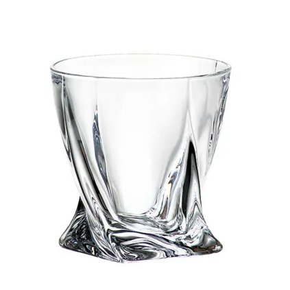 Crystalite Bohemia QUADRO poháre na whisky 340 ml / 6 ks