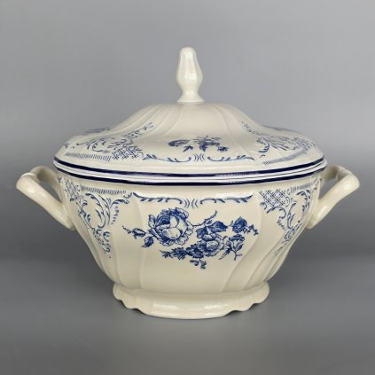 Thun 1794 BERNADOTTE polievková misa ivory modré kvety 2500 ml
