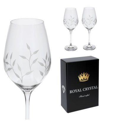 Rona Royal Gold LÍSTKY poháre na biele víno Preciosa 360 ml / 2 ks