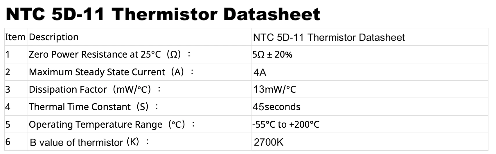 Termistor-NTC-5D-11-b