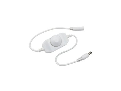 Stmievač pre LED pásy manuálny s DC konektormi - biely