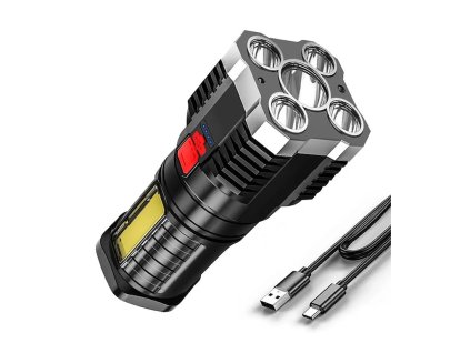 Taktické LED Svietidlo 5-LED nabíjateľné