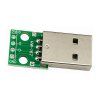 usb a konektor samec na dps 2