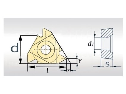Břitové destičky OPTIMUM 60° IR 08IRA60, 5 ks