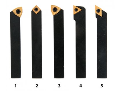 Soustružnické nože OPTIMUM HM 12 mm, sada - 5 ks