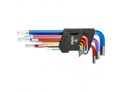 TOPEX Sada klíčů imbus 1,5-10 mm 9 dílů barevné