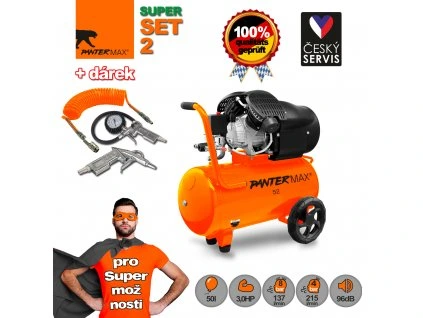 PANTERMAX® Olejový kompresor AirFlow® 52 SET2