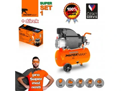 PANTERMAX® Olejový kompresor AirFlow® 25 SET1